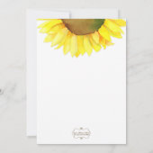 Niedliches Sonnenblumen Fundraising Luncheon Einladung (Rückseite)