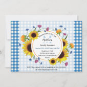 Niedliches, Sonnenblumen-Thema Wiedersehen-Design Einladung (Vorderseite)