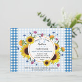 Niedliches, Sonnenblumen-Thema Wiedersehen-Design Einladung (Stehend Vorderseite)