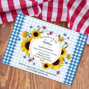 Niedliches, Sonnenblumen-Thema Wiedersehen-Design Einladung