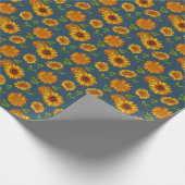 niedliches Sonnenblumenmuster  Geschenkpapier (Ecke)