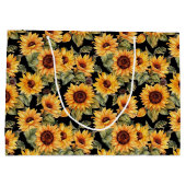 niedliches Sonnenblumenmuster Große Geschenktüte (Rückseite)