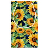 niedliches Sonnenblumenmuster Kleine Geschenktüte (Rückseite)