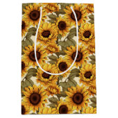 Niedliches Sonnenblumenmuster Mittlere Geschenktüte (Vorderseite)