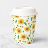 Niedliches Sonnenblumenmuster PARTY Papieraufschni Pappbecher (Rückseite)