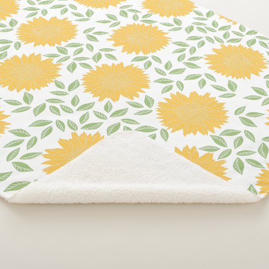 Niedliches Sonnenblumenmuster Sherpadecke (3/4)