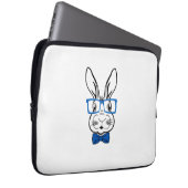Niedliches Sonnengesicht mit Blauer Brille Bow Kra Laptopschutzhülle (Vorne Rechts)