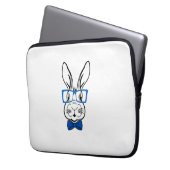 Niedliches Sonnengesicht mit Blauer Brille Bow Kra Laptopschutzhülle (Vorderseite Links)