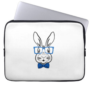 Niedliches Sonnengesicht mit Blauer Brille Bow Kra Laptopschutzhülle