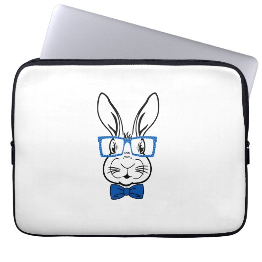 Niedliches Sonnengesicht mit Blauer Brille Bow Kra Laptopschutzhülle (Vorderseite)