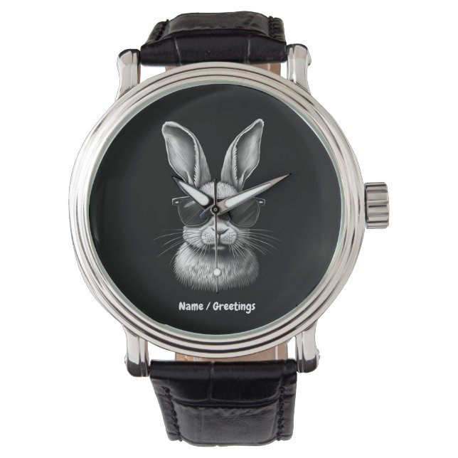 Niedliches Sonnengesicht mit Sonnenbrille für Kind Armbanduhr (Vorderseite)