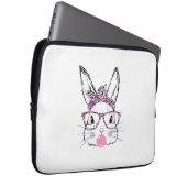Niedliches Sonnengesicht Rosa Leopard Brille Bubbl Laptopschutzhülle (Vorne Rechts)