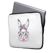 Niedliches Sonnengesicht Rosa Leopard Brille Bubbl Laptopschutzhülle (Vorderseite Links)