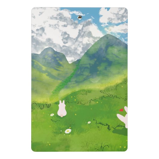 Niedliches Sonnenlicht im Bergblick Mini-Zwischena Mini Klemmbrett (Rückseite)