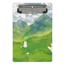 Niedliches Sonnenlicht im Bergblick Mini-Zwischena Mini Klemmbrett