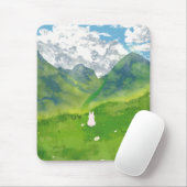 Niedliches Sonnenlicht im Gebirgsblick Mousepad (Mit Mouse)