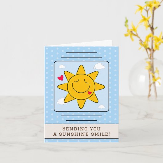 Niedliches Sonnenlicht Lächeln bei jedem Augenblic Karte (Gelbe Blume)