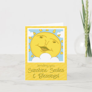 Niedliches Sonnenlicht Lächeln wird bald gut Erhol Karte