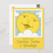 Niedliches Sonnenlicht Lächeln wird bald gut Erhol Postkarte (Vorne/Hinten)