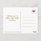 Niedliches Sonnenlicht Lächeln wird bald gut Erhol Postkarte (Rückseite)