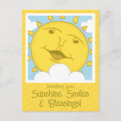 Niedliches Sonnenlicht Lächeln wird bald gut Erhol Postkarte (Vorderseite)