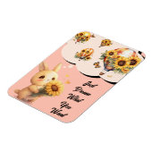 Niedliches Sonnenlicht mit flexibler Sonnenblume F Magnet (Linke Seite)