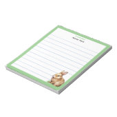 Niedliches Sonnenlicht mit grünen Rahmen Notizblock (Rotiert)