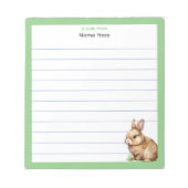 Niedliches Sonnenlicht mit grünen Rahmen Notizblock (Vorderseite)