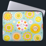 Niedliches Sonnenmuster Laptopschutzhülle<br><div class="desc">Eine niedliche Notebookhülle mit Sonnenschutzmustern</div>