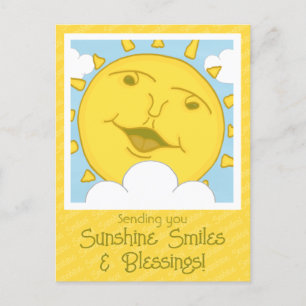 Niedliches Sonnenschein-Lächeln Gute Besserung Erh Postkarte