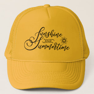 Niedliches Sonnenschein und Sommerzeit unisex Truckerkappe