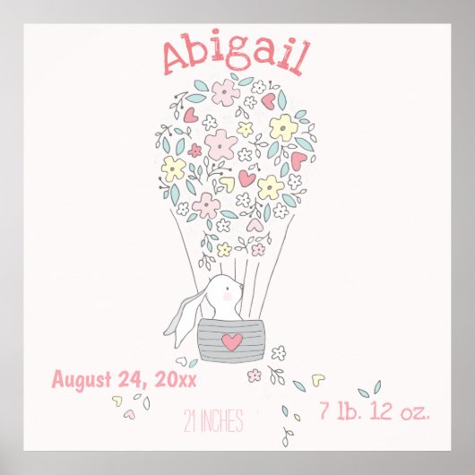 Niedliches Sonnenstudio in Air Balloon New Stats K Poster (Vorne)