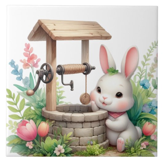 Niedliches sonniges Land Fliese (Vorderseite)