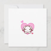 Niedliches sonniges rosa Herz Dankeskarte (Rückseite)