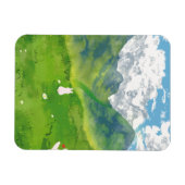 Niedliches sonniges Wetter mit Aussicht auf Berge Magnet (Horizontal)