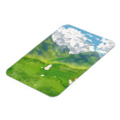 Niedliches sonniges Wetter mit Aussicht auf Berge Magnet (Linke Seite)