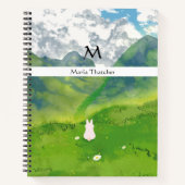 Niedliches sonniges Wetter mit Aussicht auf Berge Notizblock (Vorderseite)