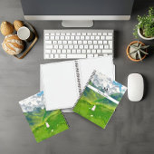 Niedliches sonniges Wetter mit Aussicht auf Berge Notizblock