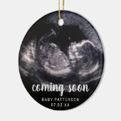 Niedliches Sonogram Foto Schwangerschaft Weihnacht Keramik Ornament (Links)
