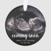 Niedliches Sonogram Foto Schwangerschaft Weihnacht Ornament (Vorderseite)