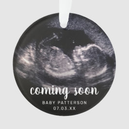 Niedliches Sonogram Foto Schwangerschaft Weihnacht Ornament