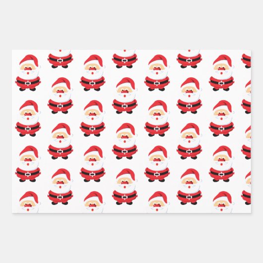 Niedliches Sortiment des Weihnachtsmanns Geschenkpapier Set (Vorderseite 2)