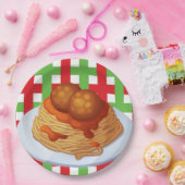 Niedliches Spaghetti-Party Pappteller (Party)
