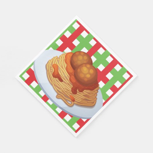 Niedliches Spaghetti-Party Serviette (Ecke)