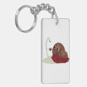 Niedliches Spaghetti Treffen Meatballs Schlüsselanhänger (Vorderseite links)