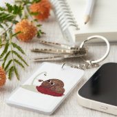 Niedliches Spaghetti Treffen Meatballs Schlüsselanhänger (Vorderseite rechts)
