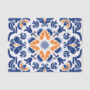 Niedliches spanisches Fliesenmuster Seidenpapier