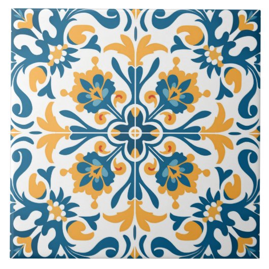 Niedliches Spanischmuster Fliese (Vorderseite)