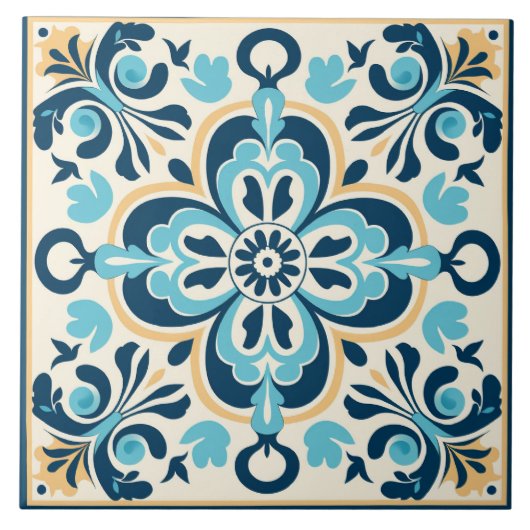 Niedliches Spanischmuster Fliese (Vorderseite)
