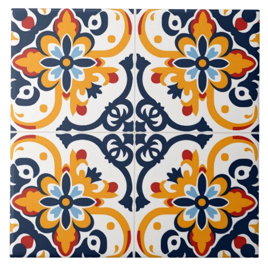 Niedliches Spanischmuster Fliese (Vorderseite)